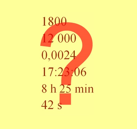Sobre a escrita dos números, das horas<br> e de outras representações